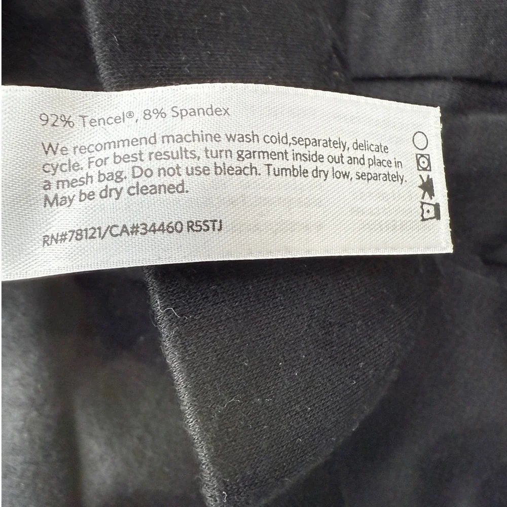 EILEEN FISHER Black Tencel Blend Jogger Pants‎ Womens XS Pleated Comfort Fit